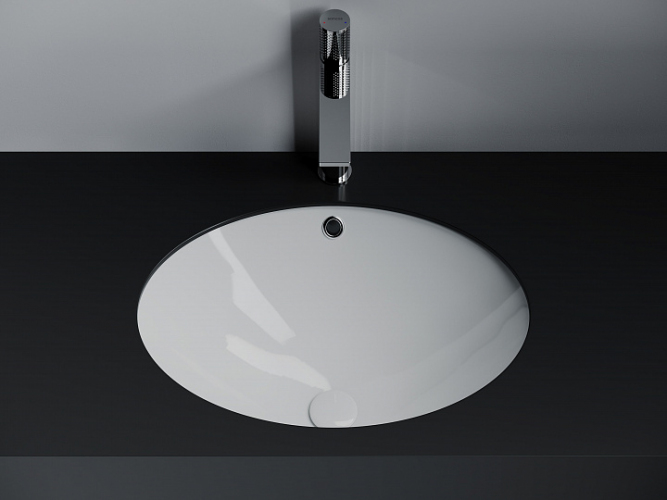 Раковина встраиваемая снизу CERAMICANOVA Era овальная, цвет белый CN6081