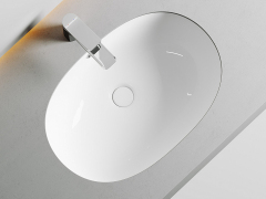 Умывальник CERAMICANOVA Element овальный встраиваемый под столешницу с крепежом и шаблоном для установки CN6044