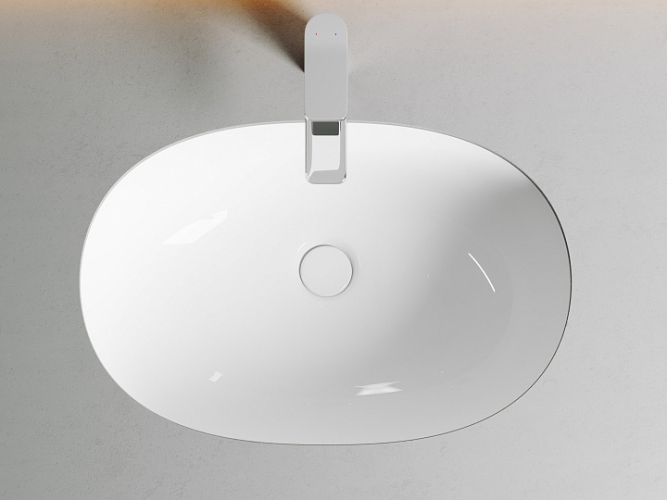 Умывальник CERAMICANOVA Element овальный встраиваемый под столешницу с крепежом и шаблоном для установки CN6044