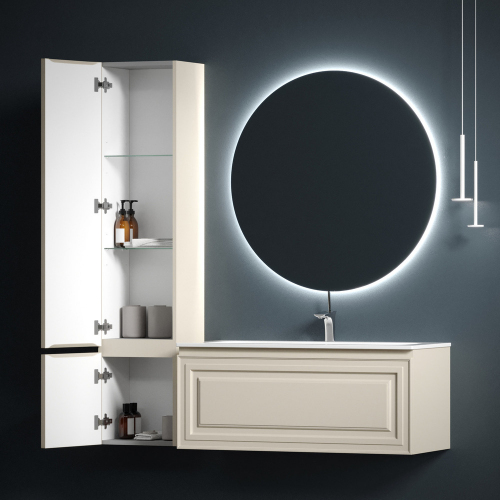 Шкаф-пенал SANCOS Very подвесной левый, Beige Soft 350х300х1600, PVR35LCE