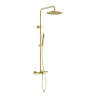 Душевая система с термостатом SANCOS и изливом Etna, брашированное золото, PVD покрытие, SC9008BG