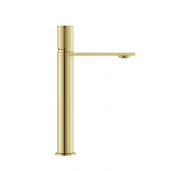 Смеситель для раковины SANCOS высокий Nexus, брашированное золото, PVD покрытие, SC9012BG