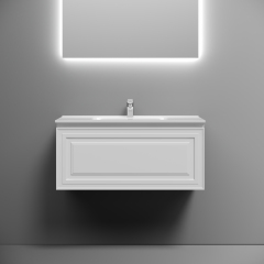 Тумба подвесная SANCOS Very 890х445х406, c одним ящиком оснащенным доводчиками, Bianco ,VR90W