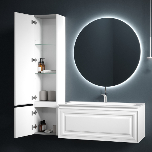 Шкаф-пенал SANCOS Very подвесной левый, Bianco 350х300х1600, PVR35LW