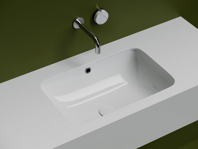 Раковина встраиваемая снизу под столешницу CERAMICANOVA , с отверстием слива - перелива CN7018