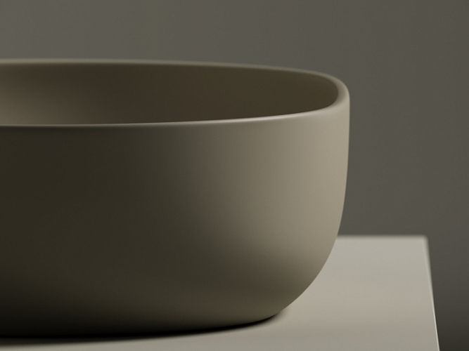 Умывальник CERAMICANOVA Element чаша накладная овальная (цвет Капучино Матовый) CN6047MC