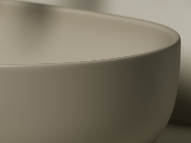 Умывальник CERAMICANOVA Element чаша накладная овальная (цвет Капучино Матовый) CN6047MC