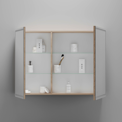 Зеркальный шкаф SANCOS Mirror 990x150х740 мм, с LED подсветкой, MI100EG