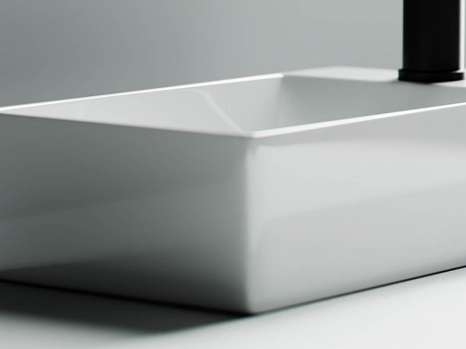 Умывальник CERAMICANOVA Element подвесной прямоугольный (отверстие под смеситель R) CN5007