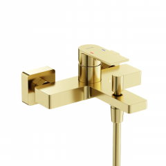 Смеситель для ванны с душем SANCOS Studio, брашированное золото, PVD покрытие, SC9018BG