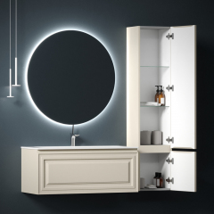 Шкаф-пенал SANCOS Very подвесной правый, Beige Soft 350х300х1600, PVR35RCE