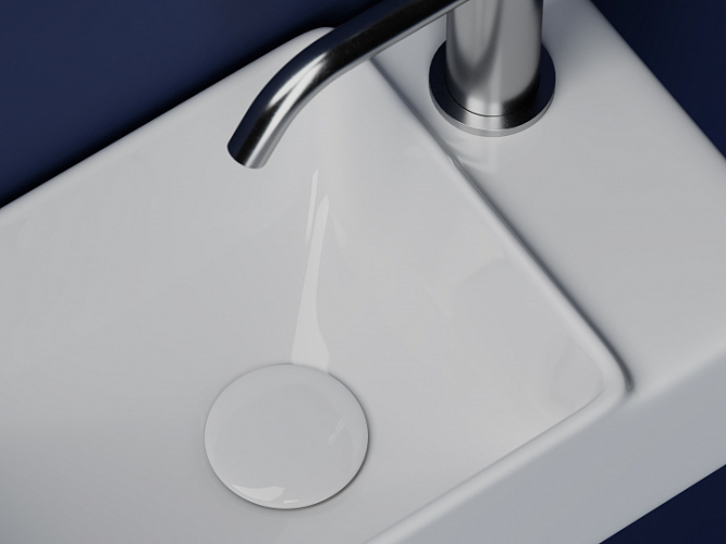 Умывальник CERAMICANOVA Element подвесной прямоугольный (чаша слева, отверстие под смеситель справа) CN5045