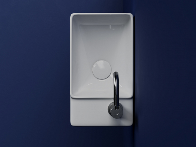 Умывальник CERAMICANOVA Element подвесной прямоугольный (чаша слева, отверстие под смеситель справа) CN5045