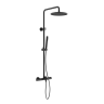 Душевая система с термостатом SANCOS и изливом Etna, черный матовый, SC9008MB