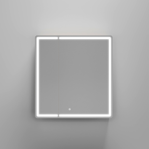 Зеркальный шкаф SANCOS для ванной комнаты SANCOS Mirror 690x150х740 мм, с LED подсветкой, цвет дуб галифакс натуральный, с розеткойарт. MI70EG