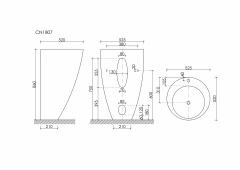 Раковина моноблок Ceramicanova 850 CN1807