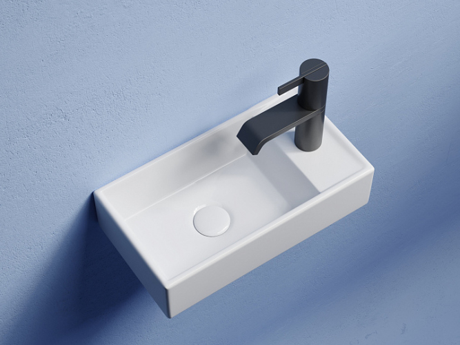 Умывальник CERAMICANOVA Element подвесной прямоугольный (чаша слева, отверстие под смеситель справа) CN6051L