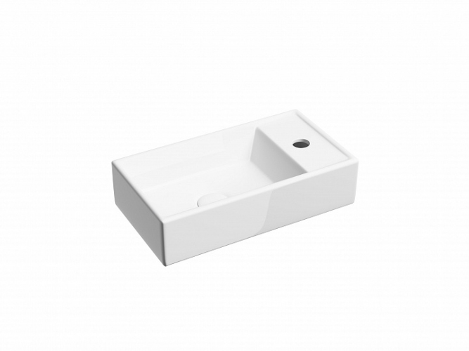 Умывальник CERAMICANOVA Element подвесной прямоугольный (чаша слева, отверстие под смеситель справа) CN6051L