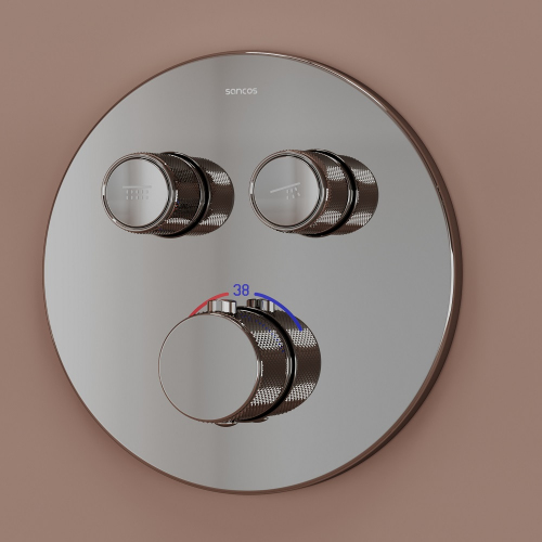 Душевой комплект SANCOS Link встраиваемый, c термостатическим смесителем, цвет хром, SC3005CH