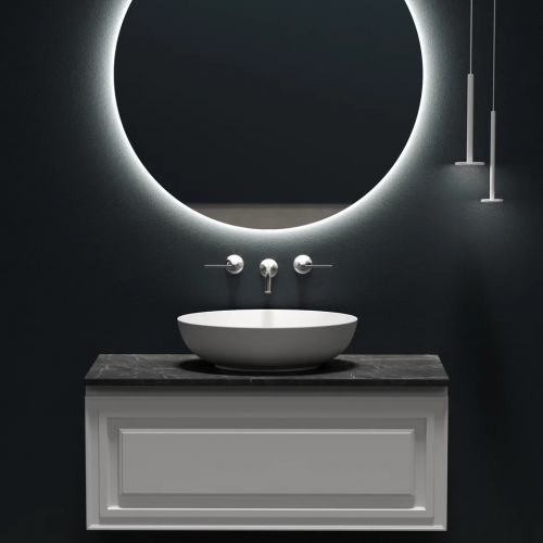 Столешница для ванной комнаты SANCOS 1000х460 без отверстия под смеситель, цвет black sky, артикул TT100A1, TT100A1