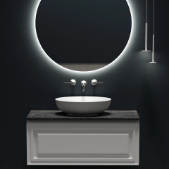 Столешница для ванной комнаты SANCOS 1000х460 без отверстия под смеситель, цвет black sky, артикул TT100A1, TT100A1