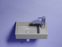 Умывальник CERAMICANOVA Element подвесной прямоугольный (чаша слева, отверстие под смеситель справа) цвет антрацит матовый CN6051LMH