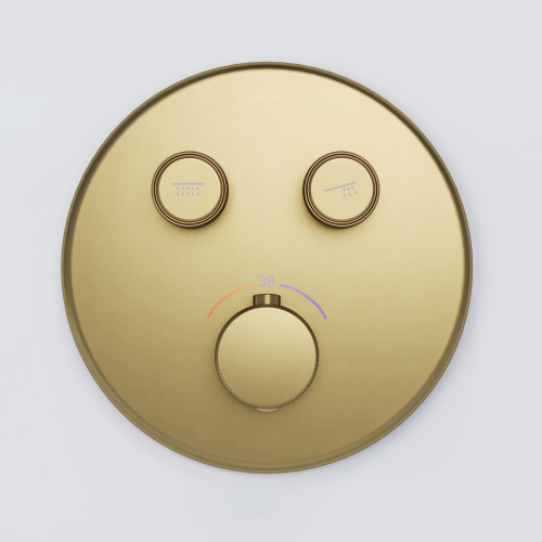 Душевой комплект SANCOS Space встраиваемый c термостатическим смесителем, цвет брашированное золото , SC3006BG