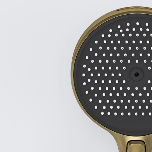 Душевой комплект SANCOS Space встраиваемый c термостатическим смесителем, цвет брашированное золото , SC3006BG