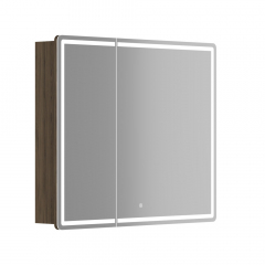 Зеркальный шкаф SANCOS для ванной комнаты SANCOS Mirror 890x150х740 мм, с LED подсветкой, цвет дуб чарльстон, MI90ECH