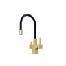Смеситель для кухни Sancos Arno с гибким изливом, цвет брашированное золото/черный, SC4005BG