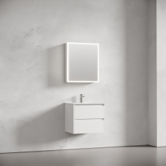 Зеркальный шкаф SANCOS для ванной комнаты из алюминия SANCOS Evoke 600x700х136 мм, с LED подсветкой, SC8060