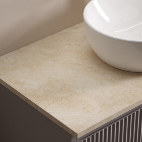 Столешница для ванной комнаты SANCOS 1000х460 с отверстием под смеситель, цвет kreman, артикул TT100A2X, TT100A2X