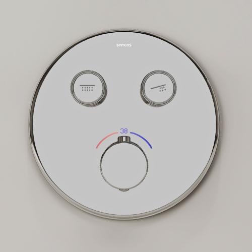 Душевой комплект SANCOS Space встраиваемый c термостатическим смесителем, цвет хром , SC3006CH