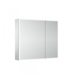 Зеркальный шкаф SANCOS для ванной комнаты из алюминия SANCOS Evoke 800x700х136 мм с LED подсветкой арт. SC8080