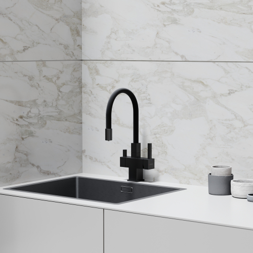 Смеситель для кухни Sancos Arno с гибким изливом, цвет матовый черный/черный, SC4005MB