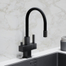 Смеситель для кухни Sancos Arno с гибким изливом, цвет матовый черный/черный, SC4005MB