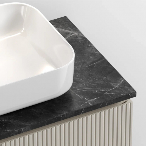 Столешница для ванной комнаты SANCOS 800х460 без отверстия под смеситель, цвет black sky, артикул TT80A1, TT80A1