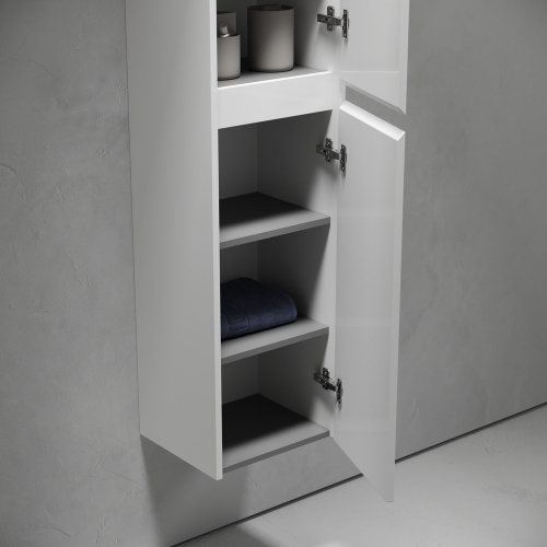 Шкаф-пенал SANCOS подвесной Libra, белый глянец 350х300х1600 мм, PLB35W