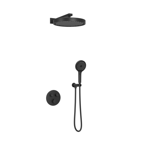 Душевой комплект SANCOS Space встраиваемый c термостатическим смесителем, цвет черный матовый , SC3006MB