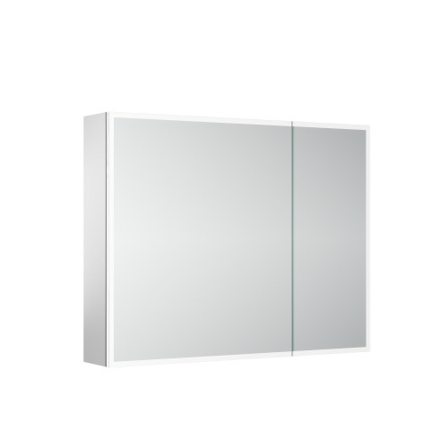 Зеркальный шкаф SANCOS для ванной комнаты из алюминия SANCOS Evoke 900x700х136 мм с LED подсветкой, SC8090