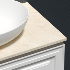 Столешница для ванной комнаты SANCOS 800х460 без отверстия под смеситель, цвет kreman, артикул TT80A2, TT80A2