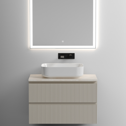 Столешница для ванной комнаты SANCOS 800х460 без отверстия под смеситель, цвет kreman, артикул TT80A2, TT80A2