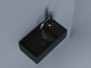 Умывальник CERAMICANOVA Element подвесной прямоугольный (чаша слева, отверстие под смеситель справа) цвет черный матовый CN5045MB