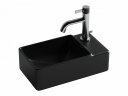 Умывальник CERAMICANOVA Element подвесной прямоугольный (чаша слева, отверстие под смеситель справа) цвет черный матовый CN5045MB