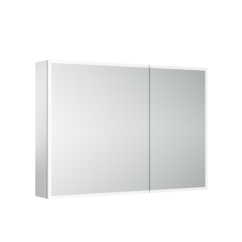Зеркальный шкаф SANCOS для ванной комнаты из алюминия SANCOS Evoke1000x700х136 мм с LED подсветкой, SC80100