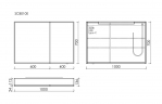 Зеркальный шкаф SANCOS для ванной комнаты из алюминия SANCOS Evoke1000x700х136 мм с LED подсветкой, SC80100