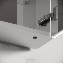 Зеркальный шкаф SANCOS для ванной комнаты из алюминия SANCOS Evoke1000x700х136 мм с LED подсветкой, SC80100