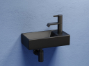 Умывальник CERAMICANOVA Element подвесной прямоугольный (чаша слева, отверстие под смеситель справа) цвет чёрный матовый CN6051LMB