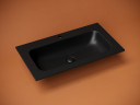 Раковина накладная CERAMICANOVA Grace прямоугольная c отверстием под смеситель, цвет черный матовый, CN7012MB