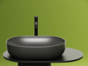 Умывальник CERAMICANOVA Element чаша накладная овальная (цвет Темный Антрацит Матовый) CN6047MDH